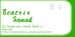 beatrix hanak business card